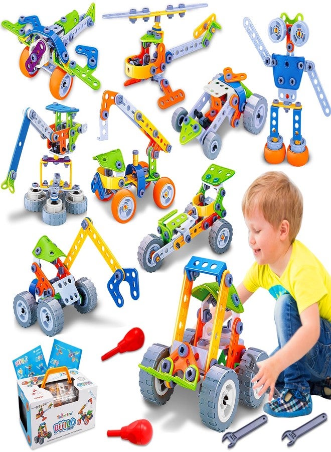 Tsomtto 10 in 1 STEM Toys for 4 5 6 7 8+ Year Old Boy Girl Birthday Gifts Building Toys for Kids Ages 4-8 5-7 6-8 Educational Learning Stem Activities for Boys 3-5 4-6 8-10 Creative Games Valentine Idea Gift - Image 1